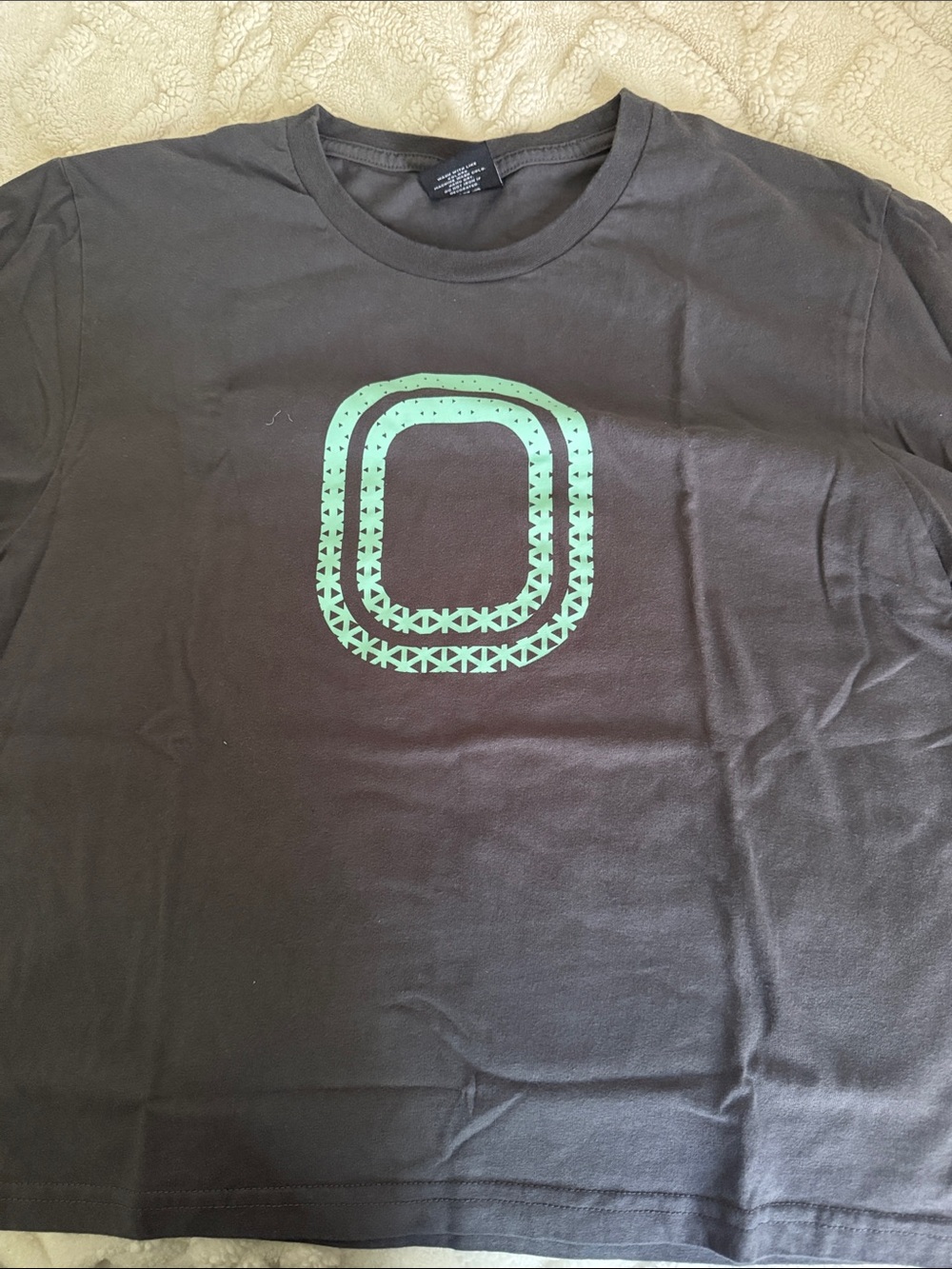 Overtime Grey T-Shirt with Teal Logo YXL
